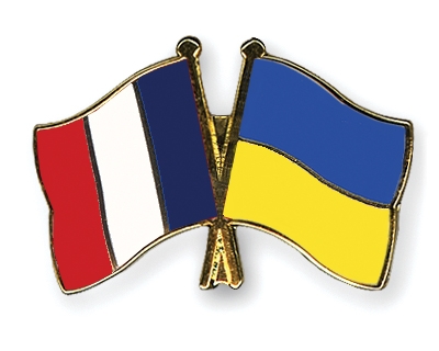 Drapeaux france et ukraine